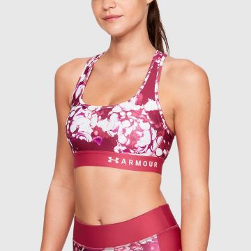 UA ARMOUR MID CROSSBACK PRINTE