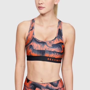 UA ARMOUR MID CROSSBACK PRINTE