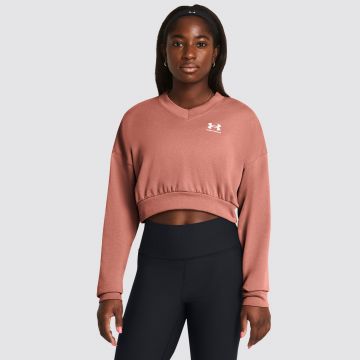 UA RIVAL TERRY OS CROP CRW