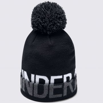 UA GRAPHIC POM BEANIE-BLK