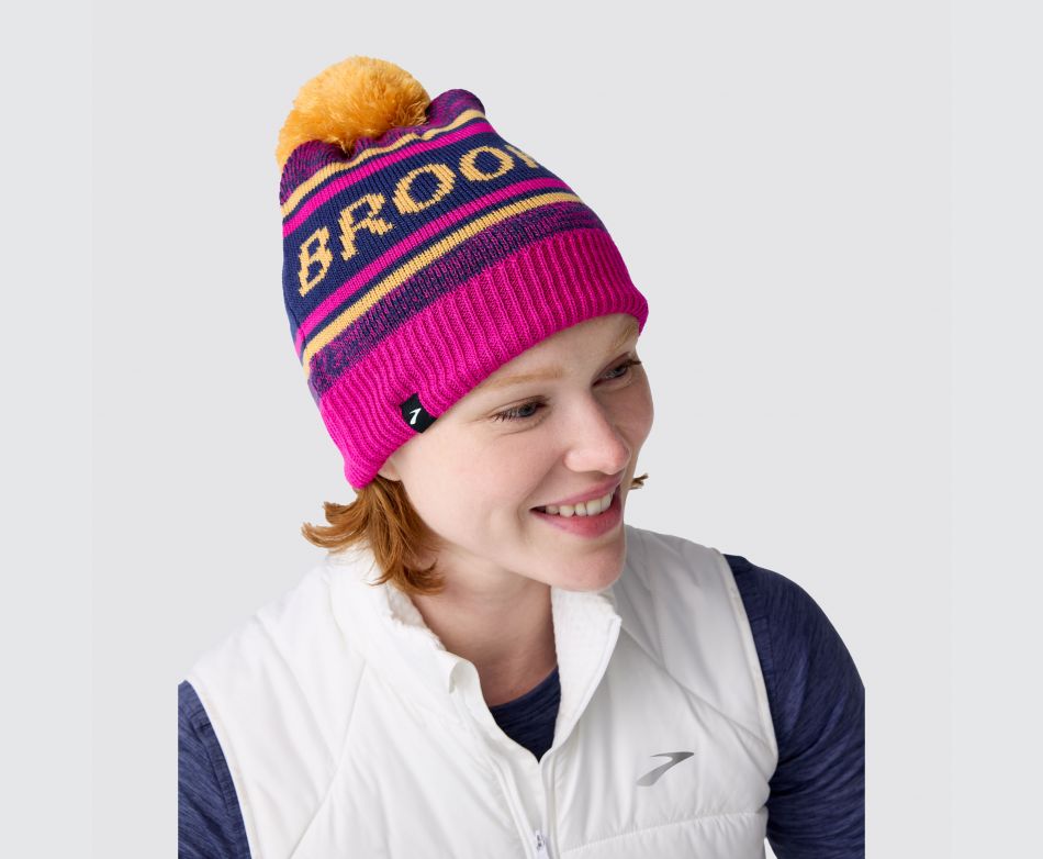 BROOKS BROOKS HERITAGE POM BEANIE